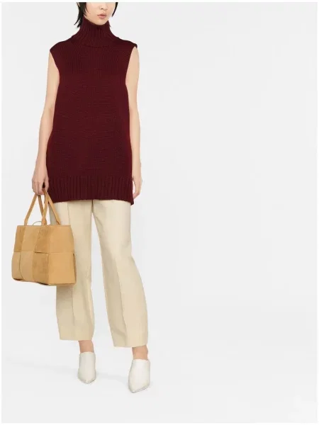Pletená vesta Jil Sander červená
