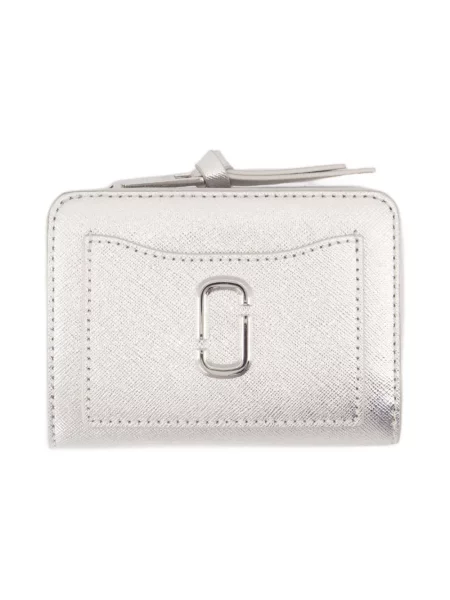 Kompaktowy portfel Marc Jacobs skórzany szary