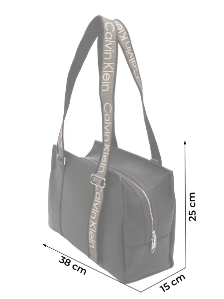 Shopper kabelka Calvin Klein s remienkami z ekologickej kože čierna