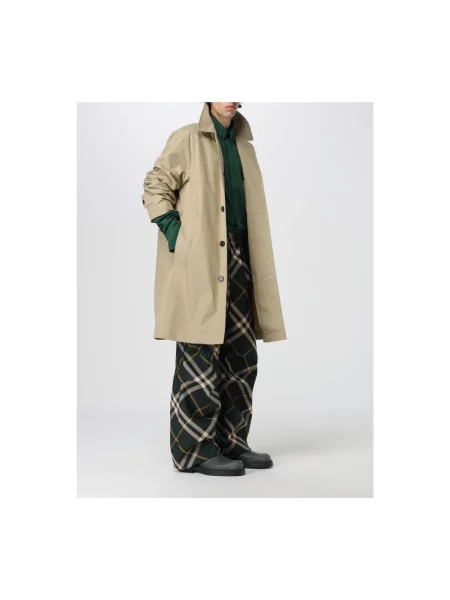 Spodnie Burberry w kratę zielone