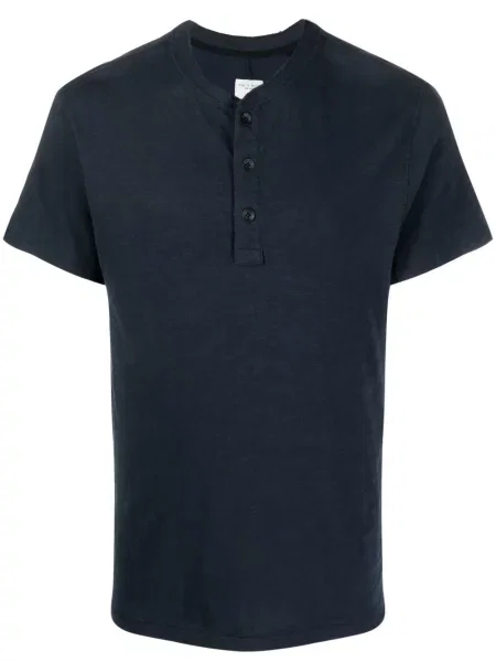 Scurt tricou Rag & Bone cu decolteu în V albastru