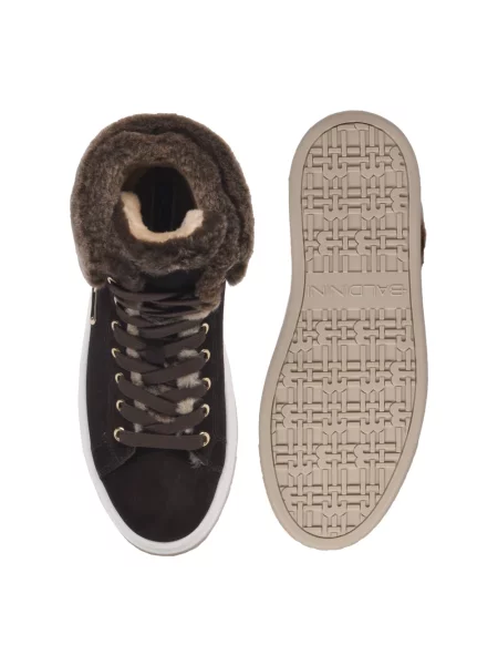 Sneakersy Baldinini zamszowe brązowe