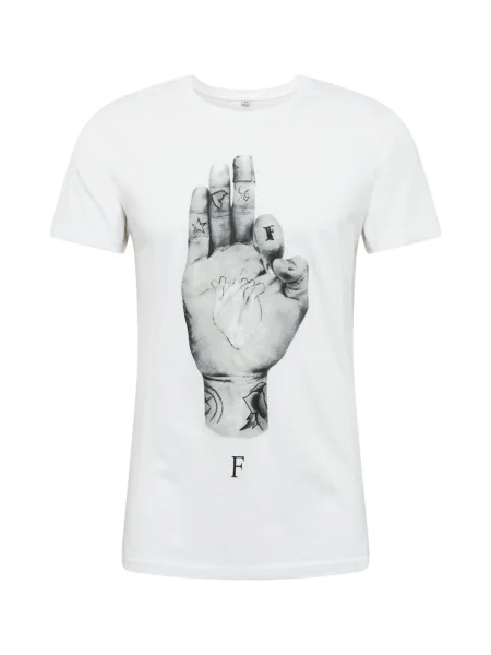 Mister Tee Tricou Sign / gri / negru alb