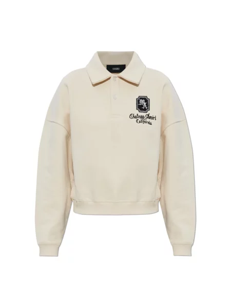 Bluza Amiri z logo beżowa