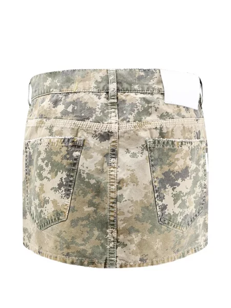 Fusta mini Numeri cu imagine cu model camuflaj verde