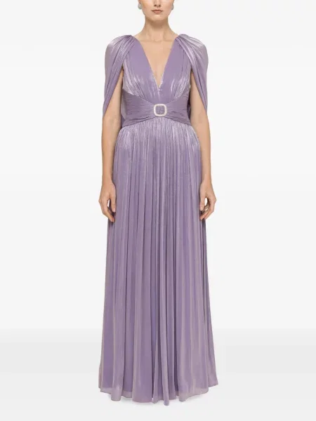 Rochie maxi Nissa din șifon violet