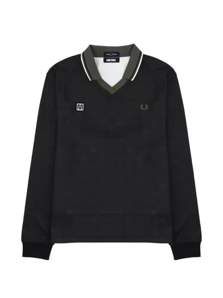 Lung tricou polo Fred Perry negru