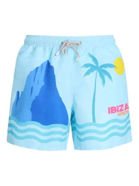 Slip de baie Mc2 Saint Barth cu imagine albastru