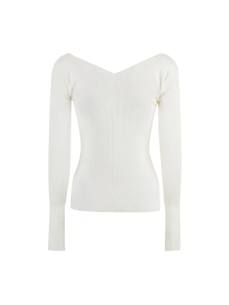 Dzianinowy sweter Jacquemus biały