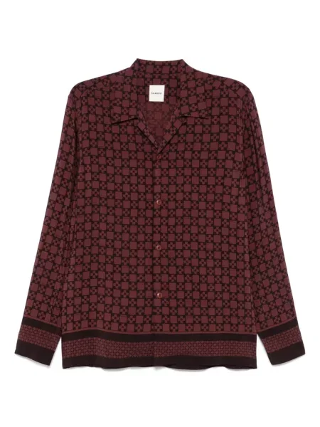 Košulja Sandro s printom smeđa