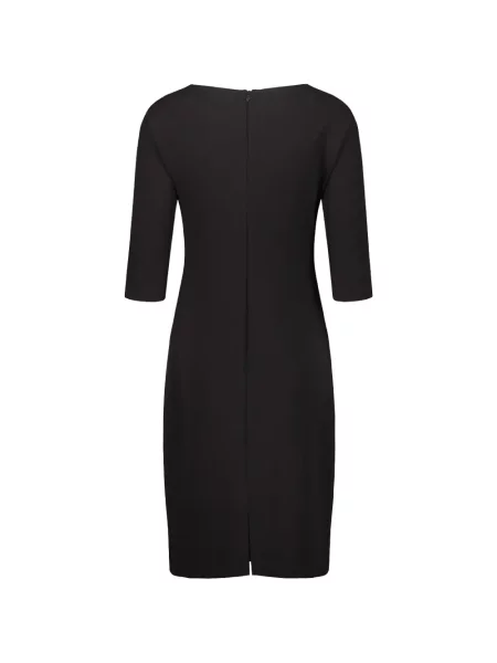 Rochie midi Drhope cu mâneci trei sferturi negru