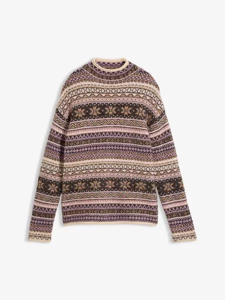 Sweter z golfem brązowy