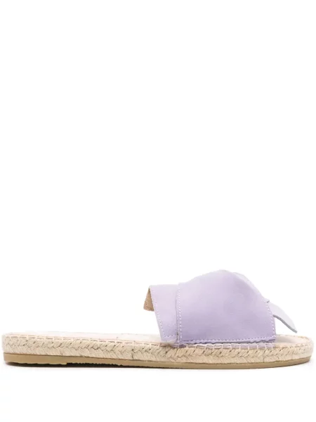 Espadrile Manebi din piele de căprioară violet