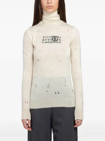 Pulover Maison Margiela de lână zdrențuiți