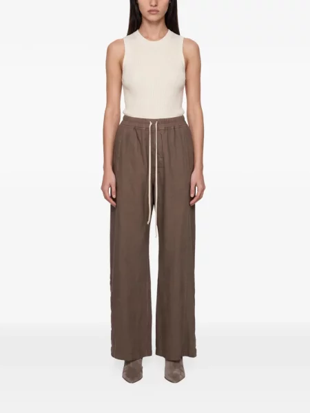 Su raišteliu kelnės Rick Owens Drkshdw ruda