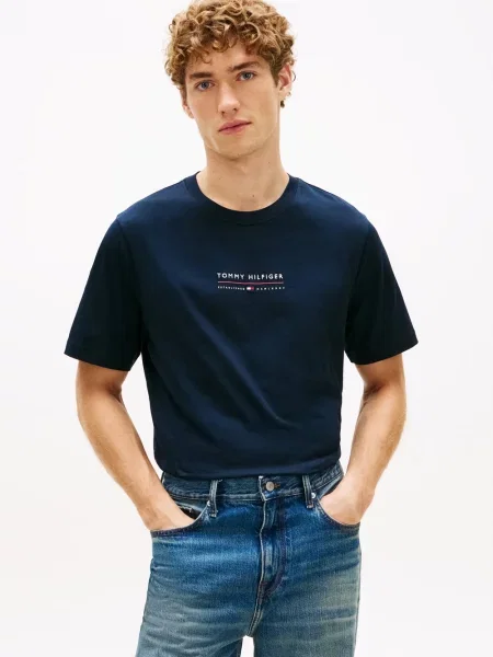 Tommy Hilfiger Koszulka Brand Love Mężczyźni S niebieski