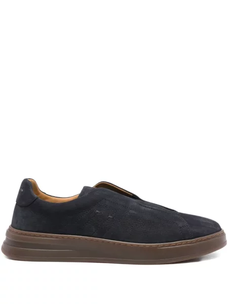 Sneakerși Henderson Baracco din piele de căprioară slip-on albastru