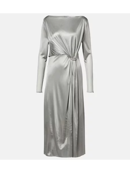 Rochie midi Tory Burch din jerseu până la genunchi de costum gri