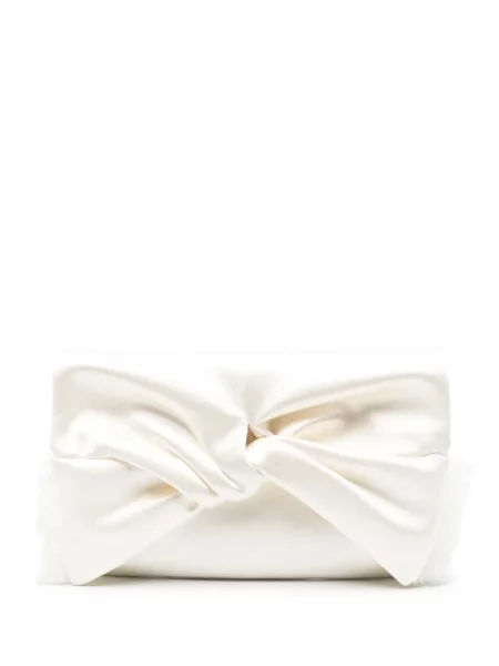 Чанта тип портмоне Anya Hindmarch с панделка бяло