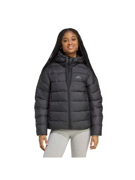 Kurtka z kapturem adidas Essentials Climawarm 3 stripes czarna
