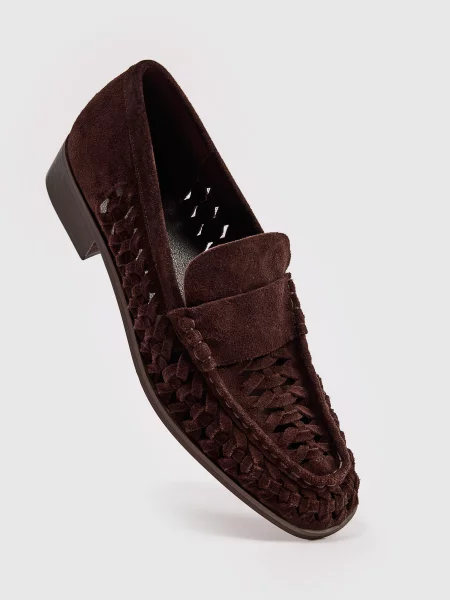 Mohito Odiniai loafers stiliaus batai tamsiai ruda