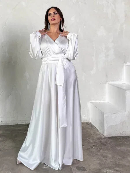 Макси платье Jadone Fashion белое