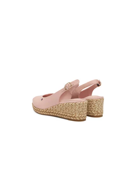 Espadrilės Tommy Hilfiger Mid Wedge Espad Slingback Speck rožinė