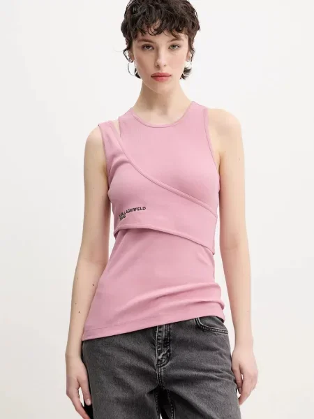 Top Karl Lagerfeld Jeans růžový