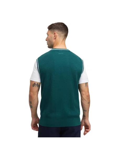 Kamizelka golfowa z dzianiny z dekoltem w serek Siroko Carnoustie Teal zielona