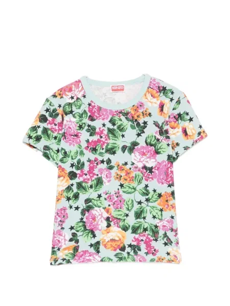 Tricou Kenzo cu model floral albastru