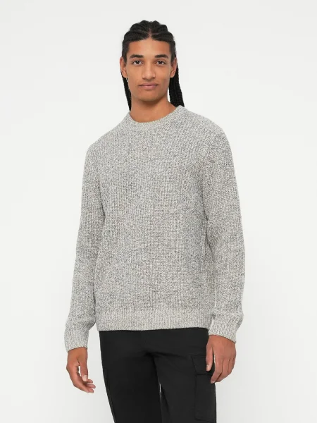 JACK & JONES Pulover JORBLEECKER negru / murdar alb