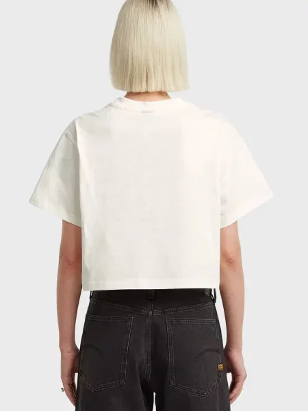Фетровая футболка G-star Raw белая
