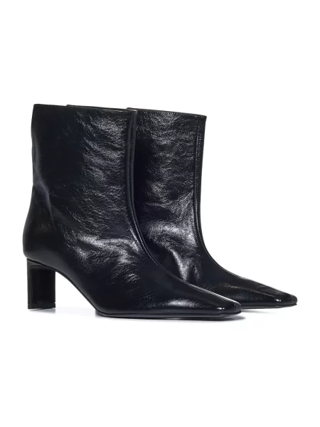 Buty do kostki Khaite skórzane czarne