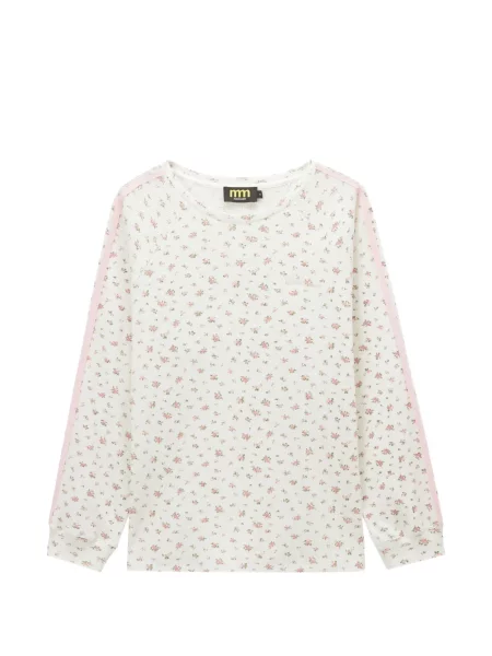 Tricou Mini Cream cu model floral cu imagine mini