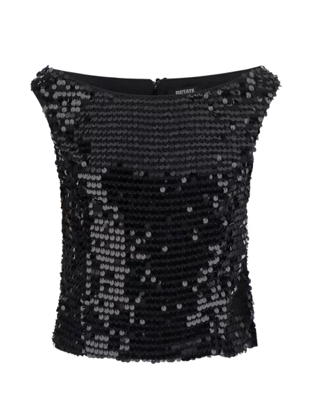 Top Rotate Birger Christensen cu paiete negru
