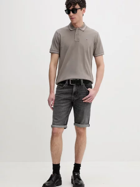 Tommy Jeans polo majica rjava