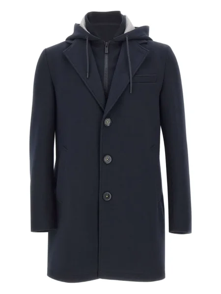 Palton Manuel Ritz cu glugă albastru