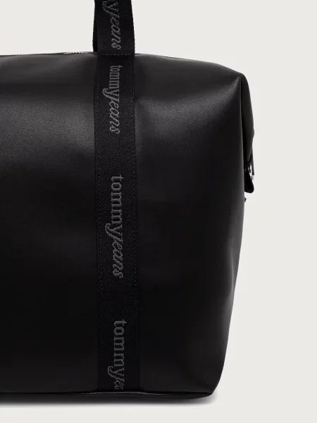 Tommy Jeans torebka shopper z imitacji skóry czarna