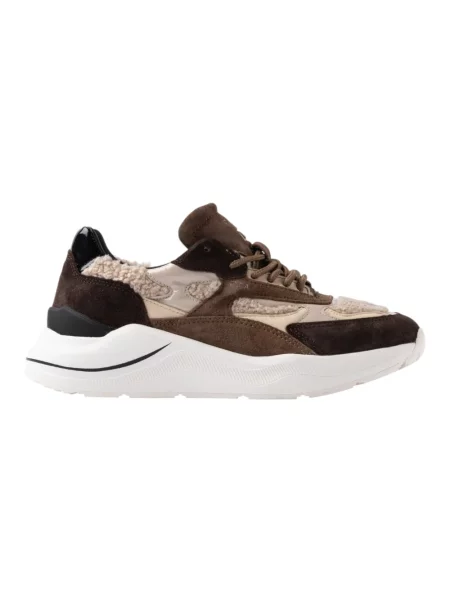 Sneakersy D.a.t.e. zamszowe brązowe