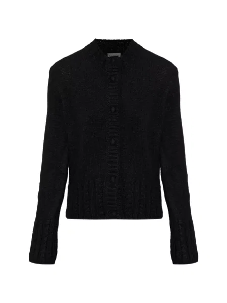 Cardigan Moncler tricotate cu autograf negru