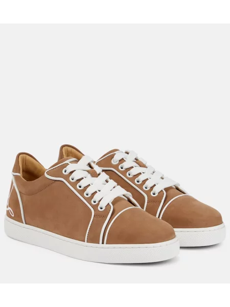 Sneakerși Christian Louboutin din piele bej