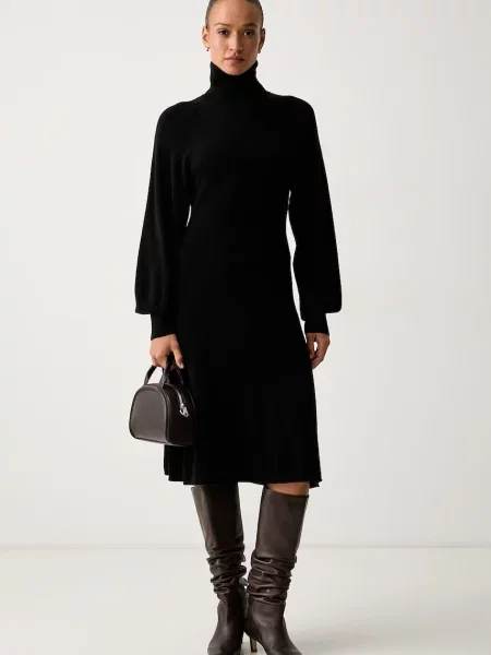 Pinko rochie cu vâscoză negru