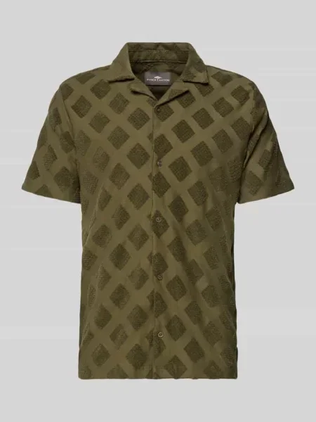 Koszulka polo o kroju slim fit z fakturowanym wzorem Fynch-hatton