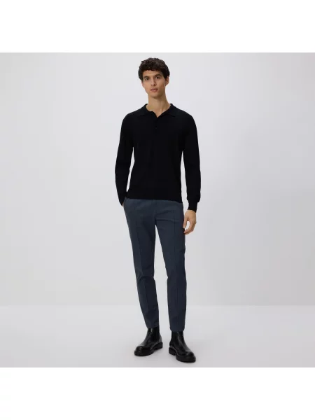 Reserved Kalhoty jogger se sklady ocelově modrá