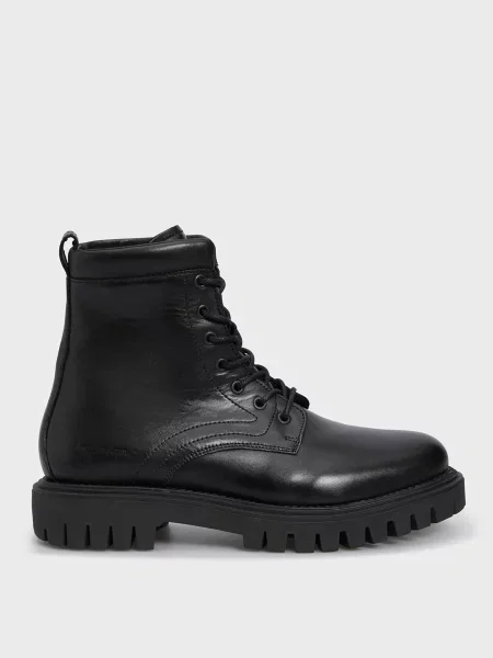 Шкіряні повсякденні черевики Tommy Hilfiger чанкі чорні