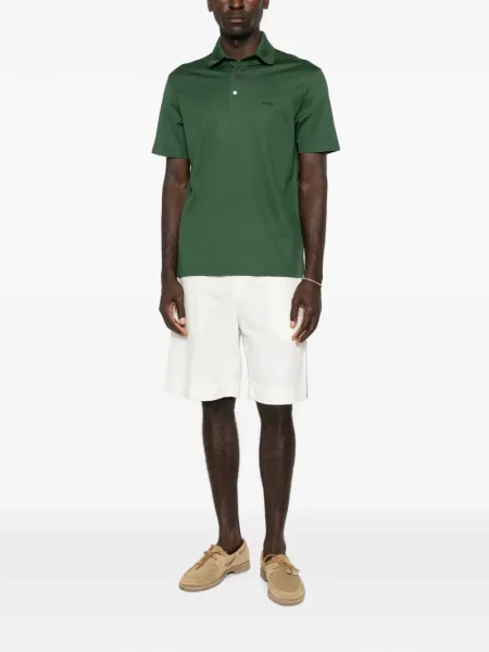 Scurt tricou polo Zegna verde