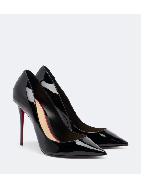 Pantofi cu toc Christian Louboutin din piele de lac negru