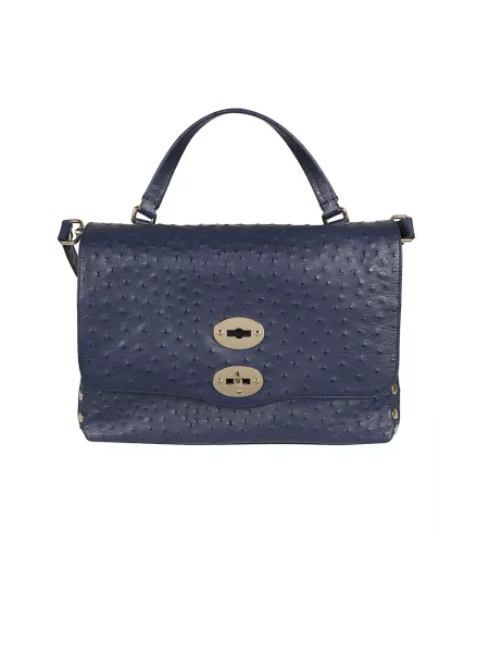 Torebka Zanellato skórzana niebieska