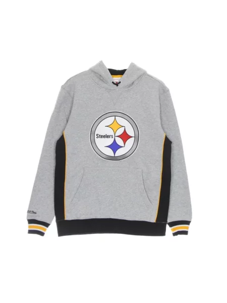 Ocieplana bluza z kapturem Mitchell & Ness polarowa szara