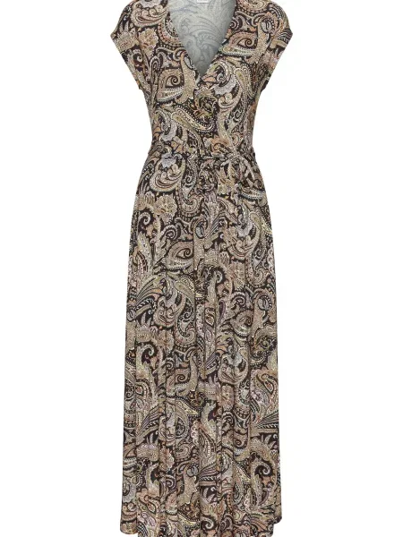 LASCANA Rochie verde măr / portocaliu deschis / roşu închis negru